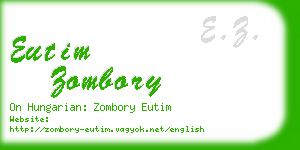 eutim zombory business card